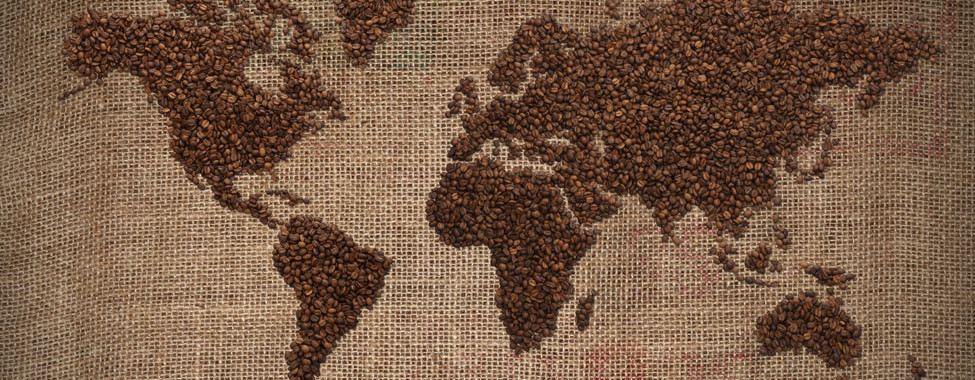 Coffee world map